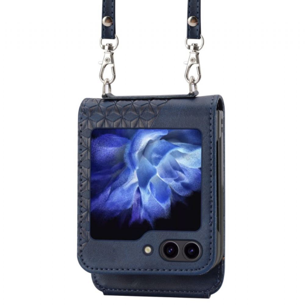 Kryt Samsung Galaxy Z Flip 7 Fe Vlh Z Umělé Kůže S Ramenním Popruhem