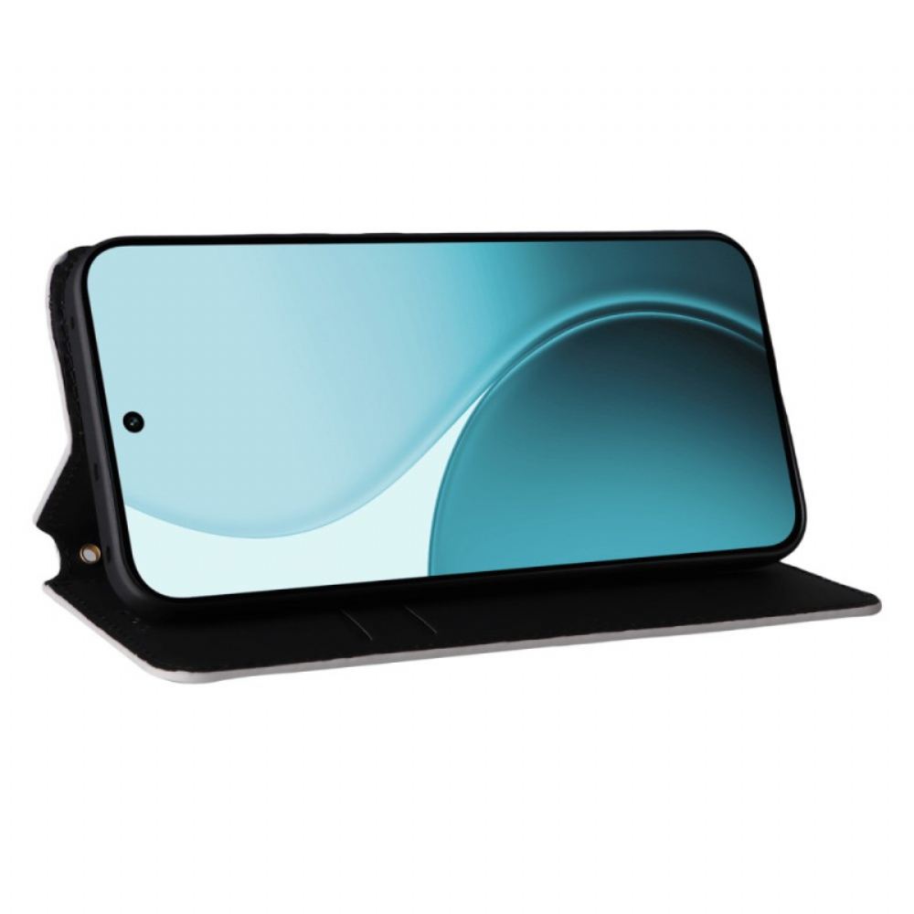 Kožené Pouzdro Oppo Reno 14f 5g Kosočtvercový Vzor