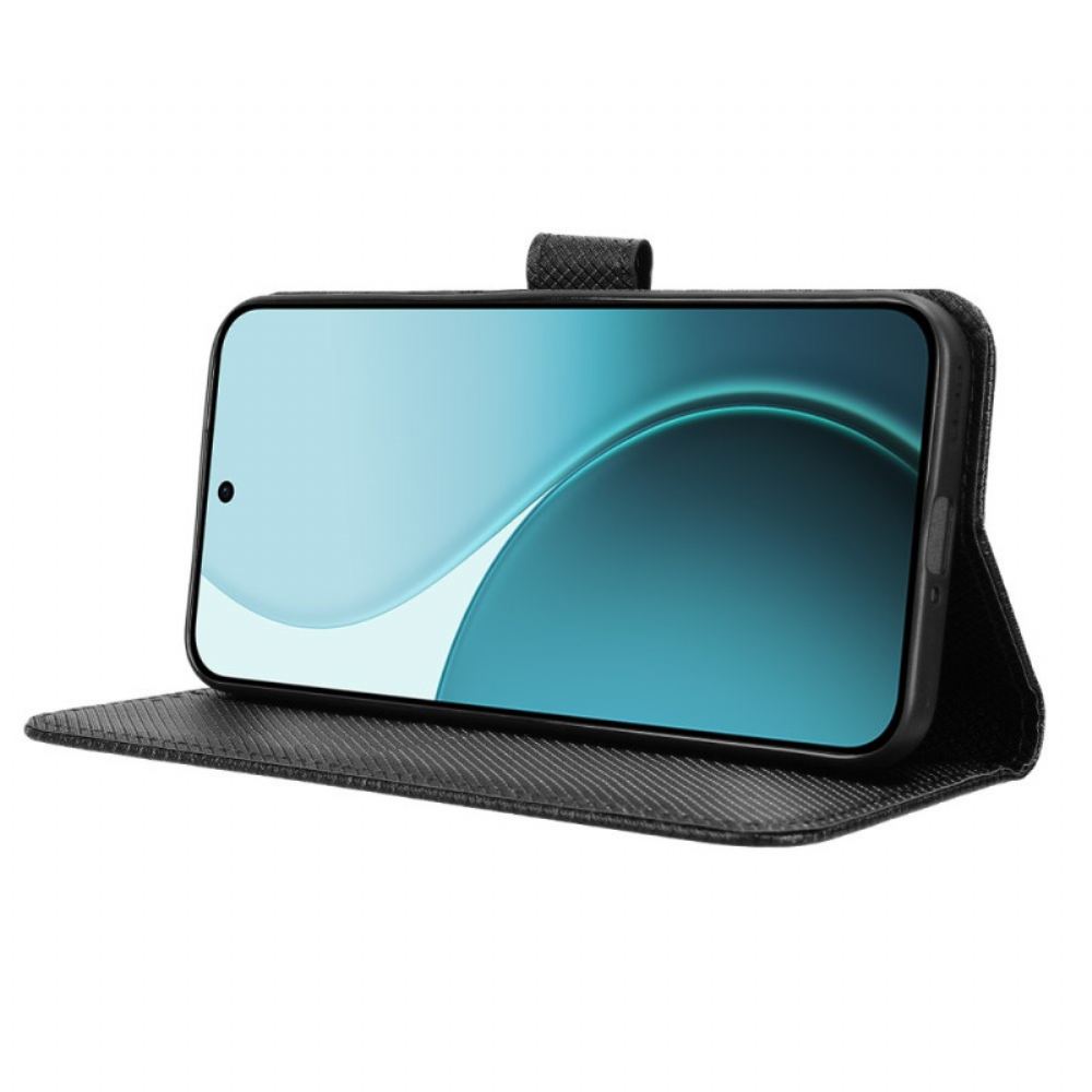 Kožený Kryt Oppo Reno 14f 5g Texturovaný Diamant