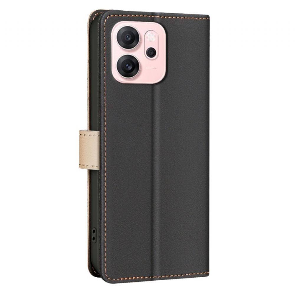 Peněženková Pouzdra Oppo Reno 14f 5g Kryty Na Mobil Dvoubarevná Barva Binfen