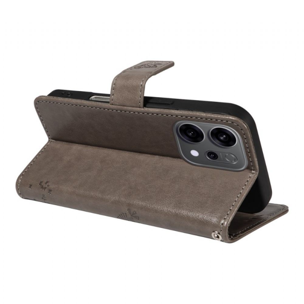 Peněženková Pouzdra Oppo Reno 14f 5g Kryty Na Mobil Strom A Kočka