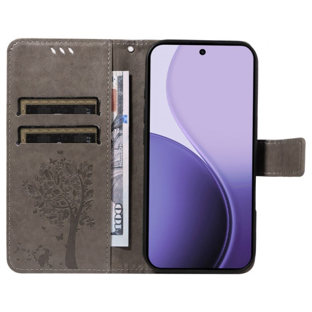 Peněženková Pouzdra Oppo Reno 14f 5g Kryty Na Mobil Strom A Kočka