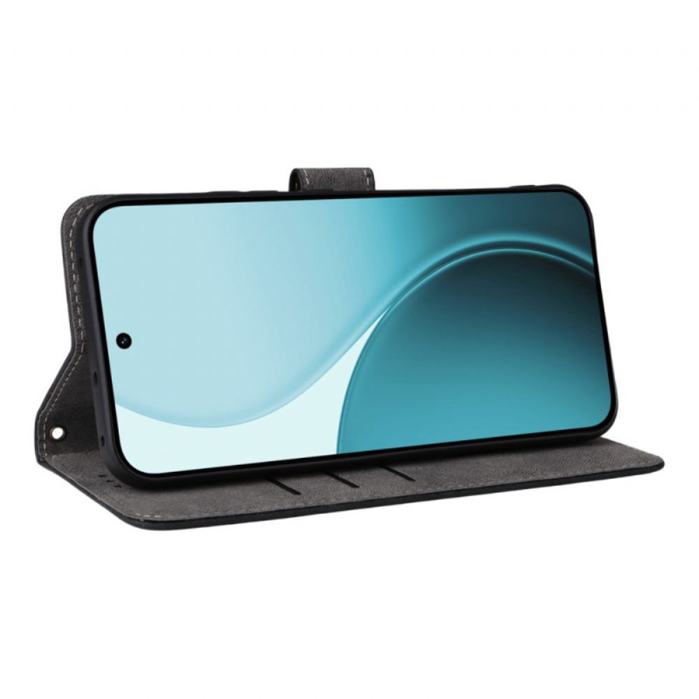 Peněženková Pouzdra Oppo Reno 14f 5g Rfid Ochrana Semišový Efekt S Popruhem