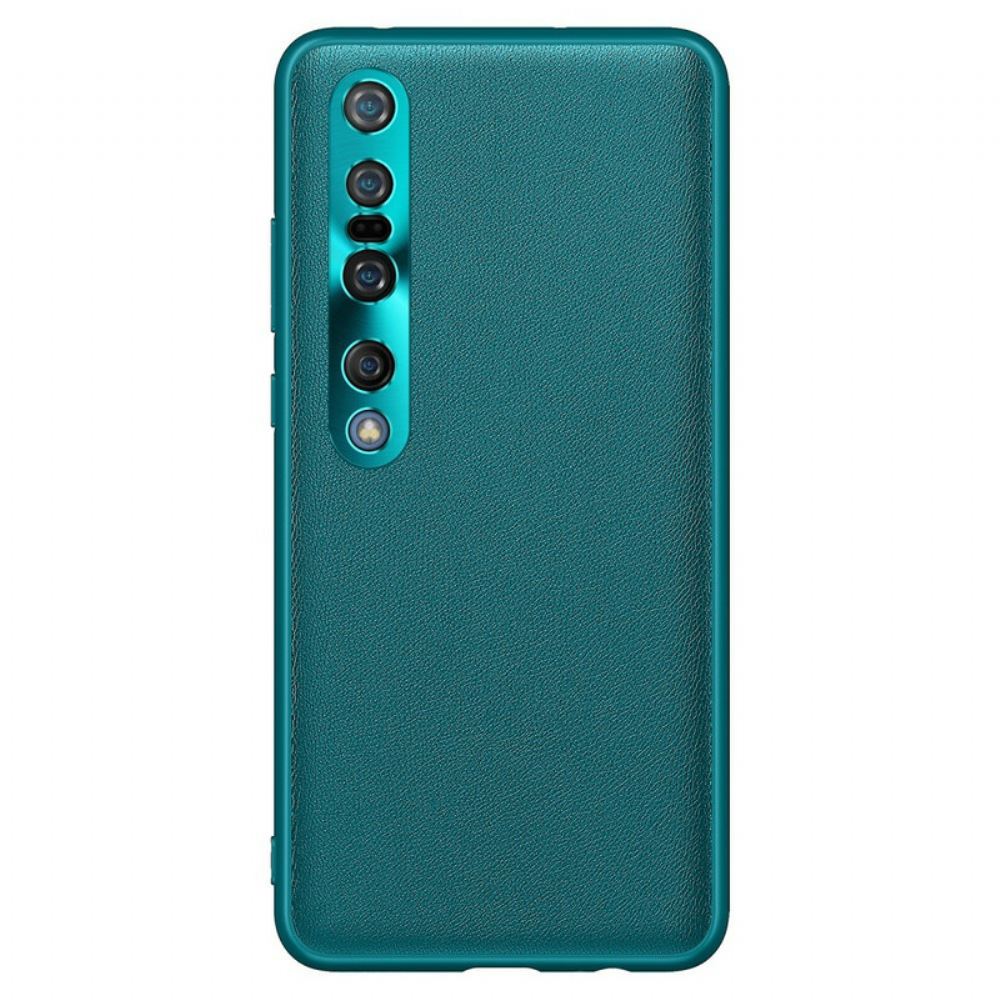 Kryt Na Xiaomi Mi 10 / 10 Pro Prestižní Kožený Efekt