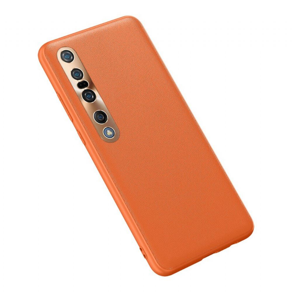 Kryt Na Xiaomi Mi 10 / 10 Pro Prestižní Kožený Efekt