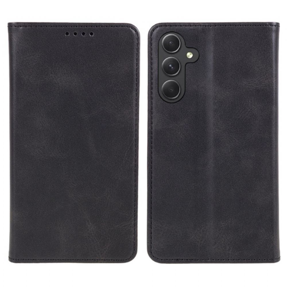 Kožené Pouzdro Folio Na Samsung Galaxy S24 5g Obyčejná Umělá Kůže