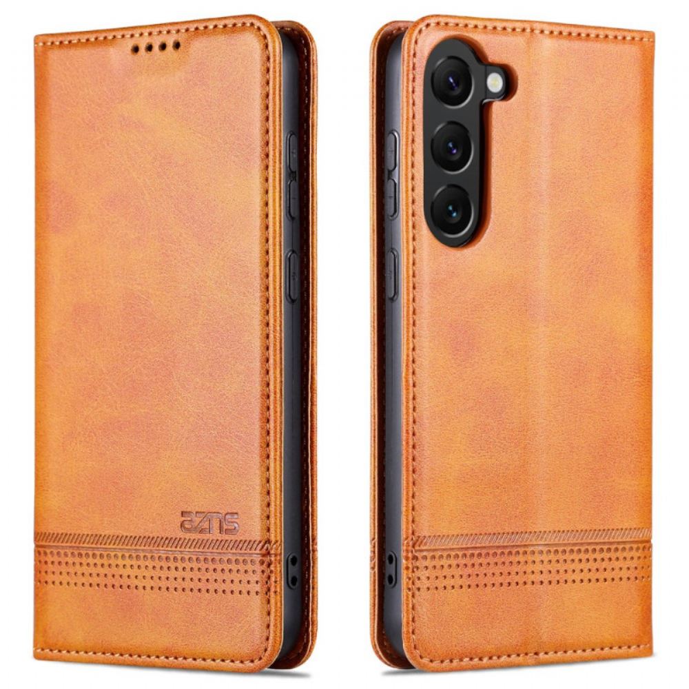 Kožené Pouzdro Samsung Galaxy S24 5g Kryty Na Mobil Kožený Efekt Azns