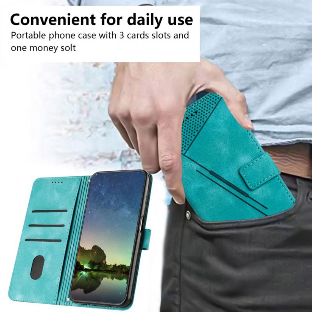 Kožený Kryt Na Samsung Galaxy S24 5g Geometrický Design
