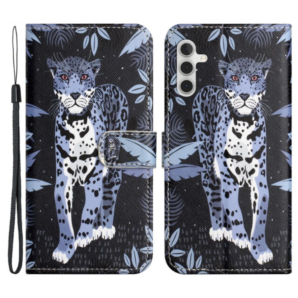 Kožený Kryt Na Samsung Galaxy S24 5g Leopardí Popruh