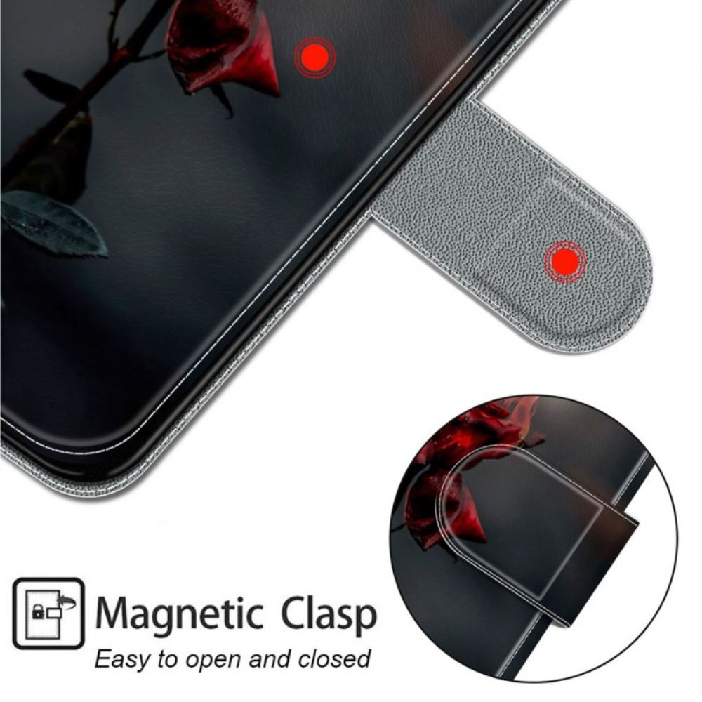 Kožený Kryt Na Samsung Galaxy S24 5g Ohnivě Růžová S Popruhem