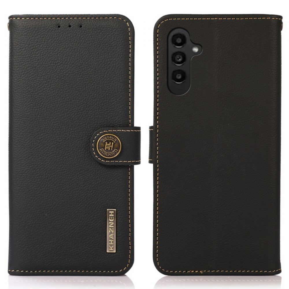 Kožený Kryt Na Samsung Galaxy S24 5g Pravá Kůže S Rfid Blokováním Khazneh