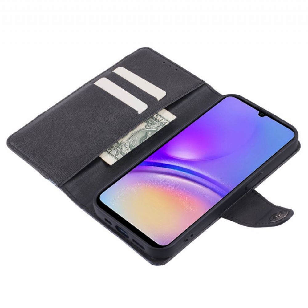 Kožený Kryt Samsung Galaxy S24 5g Dvoubarevné Džíny
