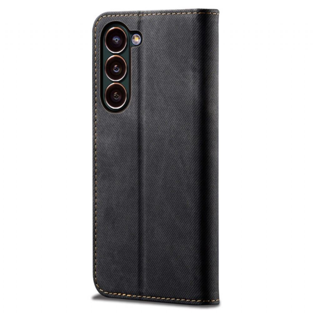 Kožený Kryt Samsung Galaxy S24 5g Džínový Styl