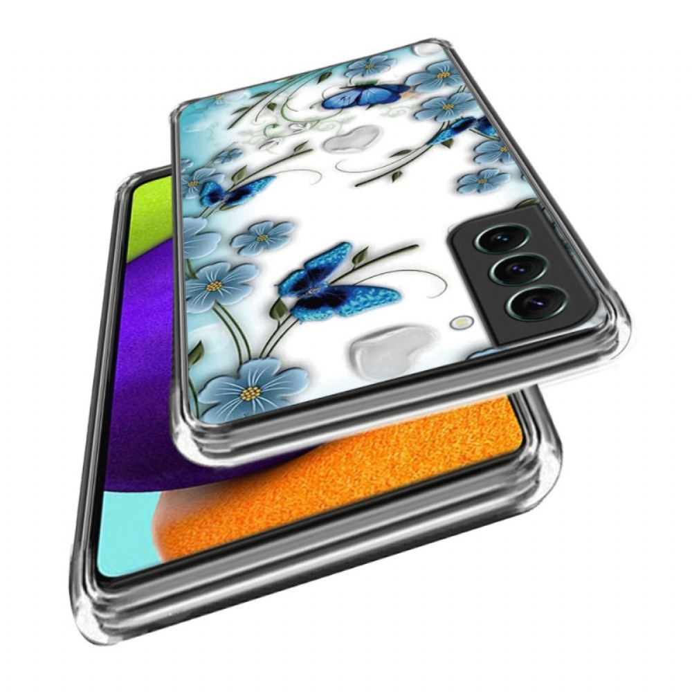 Kryt Na Samsung Galaxy S24 5g Motýli A Květiny
