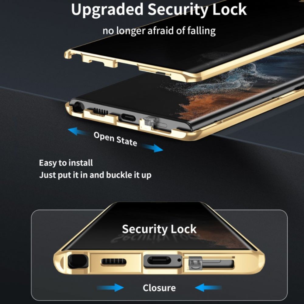Kryt Samsung Galaxy S24 5g Anti-spying S Kovovým Rámem