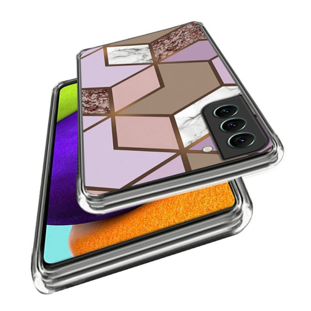 Kryt Samsung Galaxy S24 5g Mramorový Vzor Abstraktní Geometrie