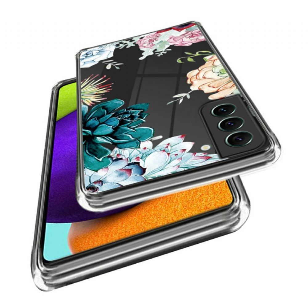 Kryt Samsung Galaxy S24 5g Transparentní Květinová