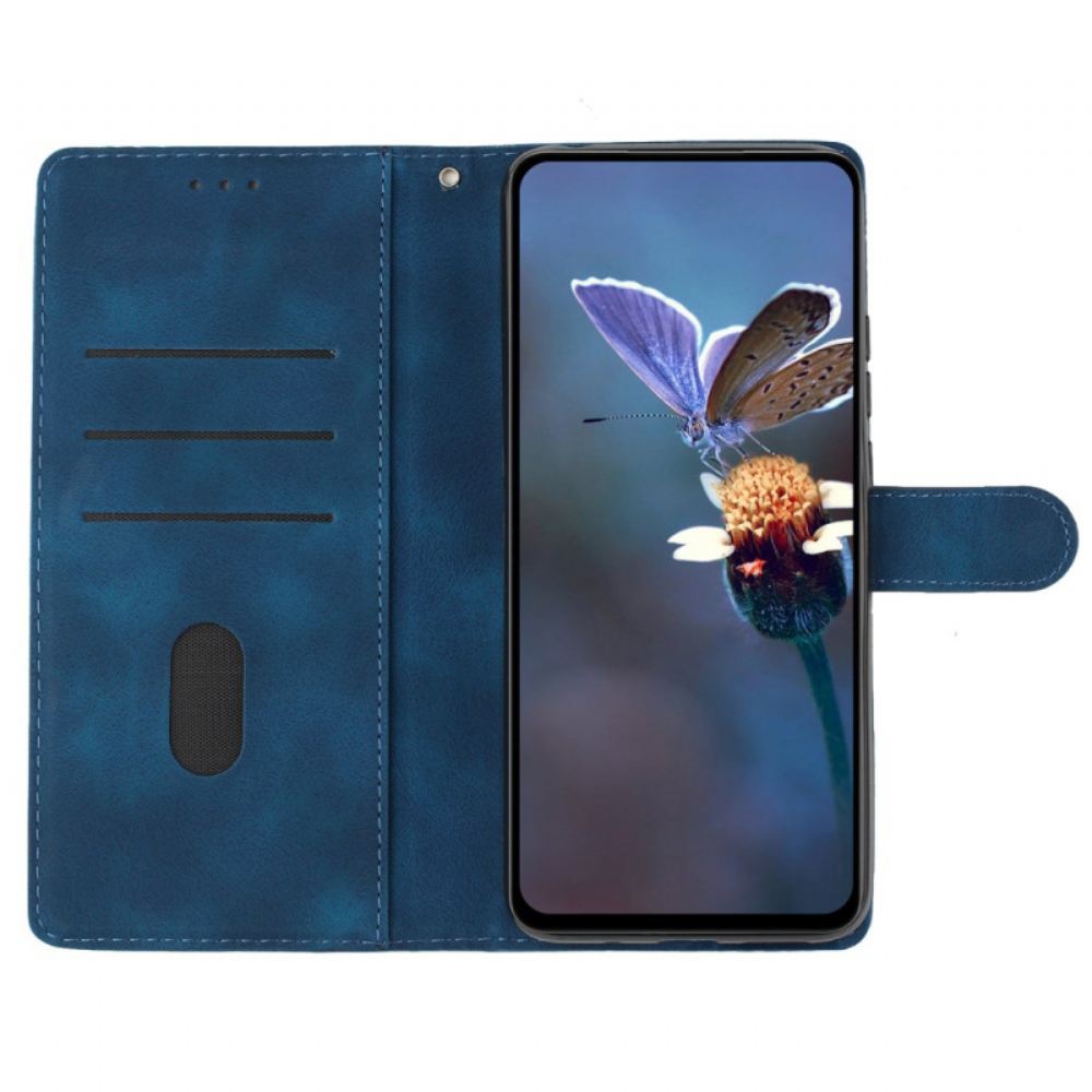 Peněženková Pouzdra Samsung Galaxy S24 5g Kryty Na Mobil Diskrétní Květinový Vzor S Páskem