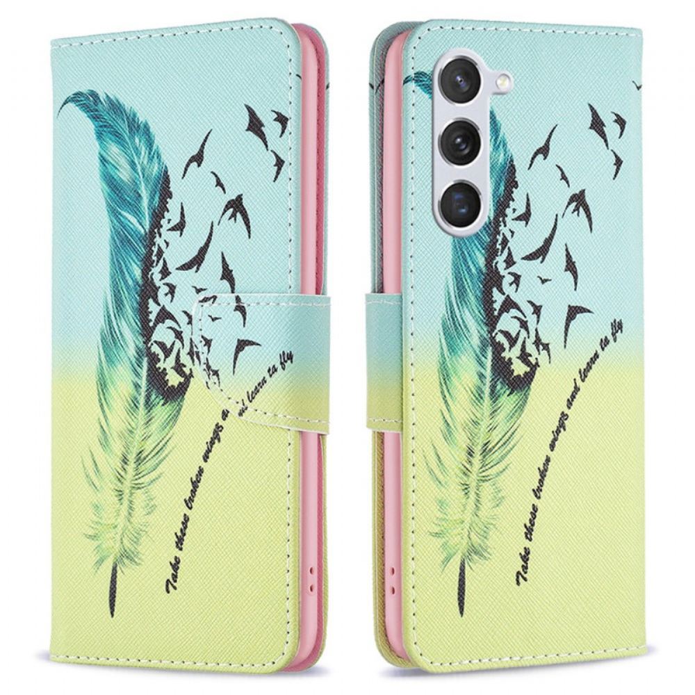 Peněženková Pouzdra Samsung Galaxy S24 5g Kryty Na Mobil Peříčko