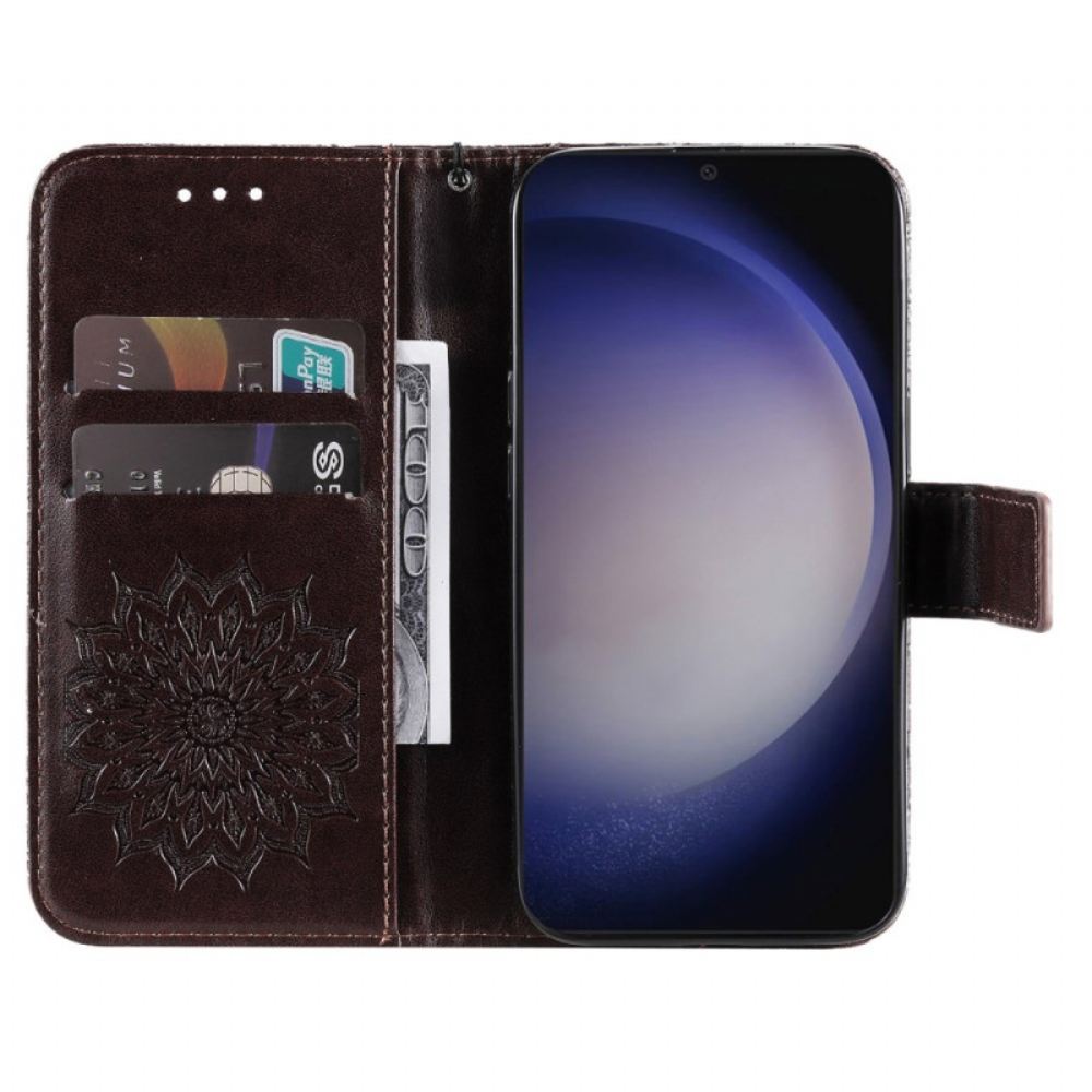 Peněženková Pouzdra Samsung Galaxy S24 5g Kryty Na Mobil Vynikající Mandala S Popruhem