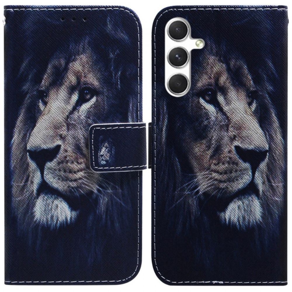 Peněženková Pouzdra Samsung Galaxy S24 5g Snící Lev