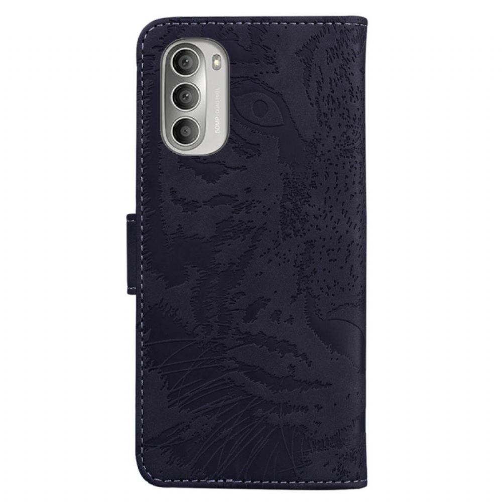 Flipové Pouzdro Na Moto G51 5G Tiger Face Print