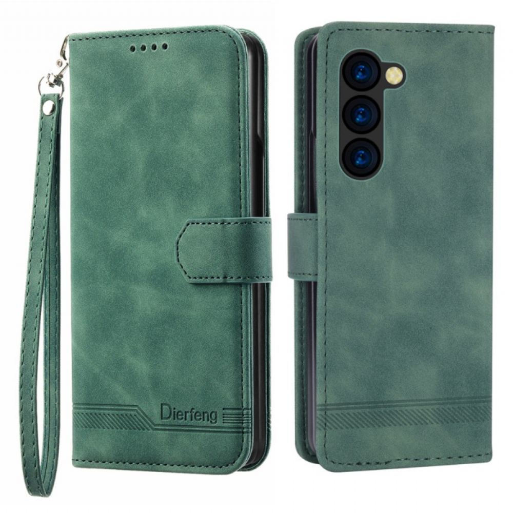 Kožený Kryt Na Samsung Galaxy Z Fold 6 Dierfeng