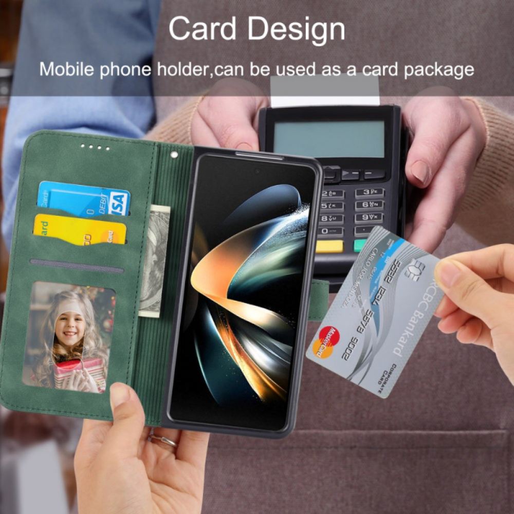 Kožený Kryt Na Samsung Galaxy Z Fold 6 Dierfeng