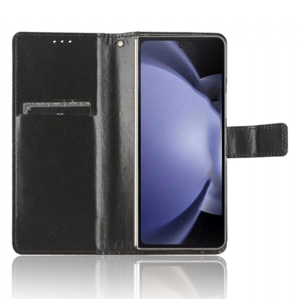 Kožený Kryt Samsung Galaxy Z Fold 6 Okázalá Umělá Kůže