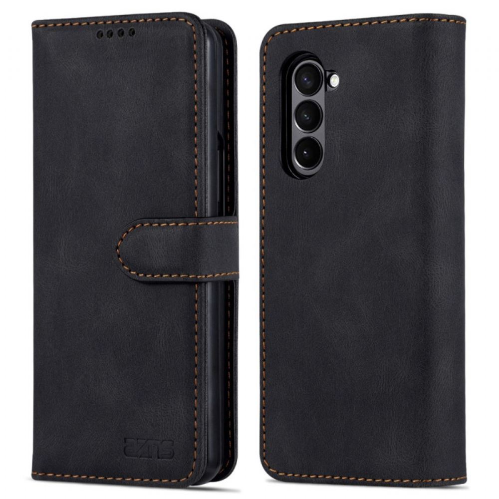 Kožený Kryt Samsung Galaxy Z Fold 6 Semišový Efekt Azns