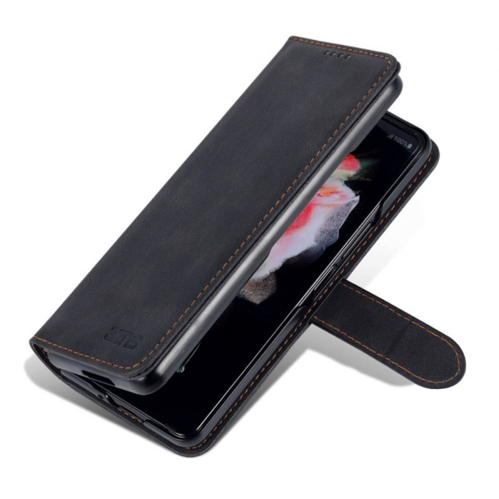 Kožený Kryt Samsung Galaxy Z Fold 6 Semišový Efekt Azns