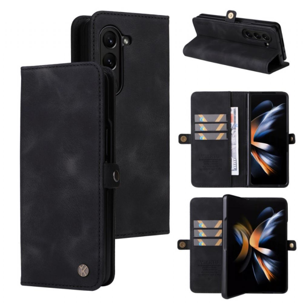 Kožený Kryt Samsung Galaxy Z Fold 6 Vintage Yikatu