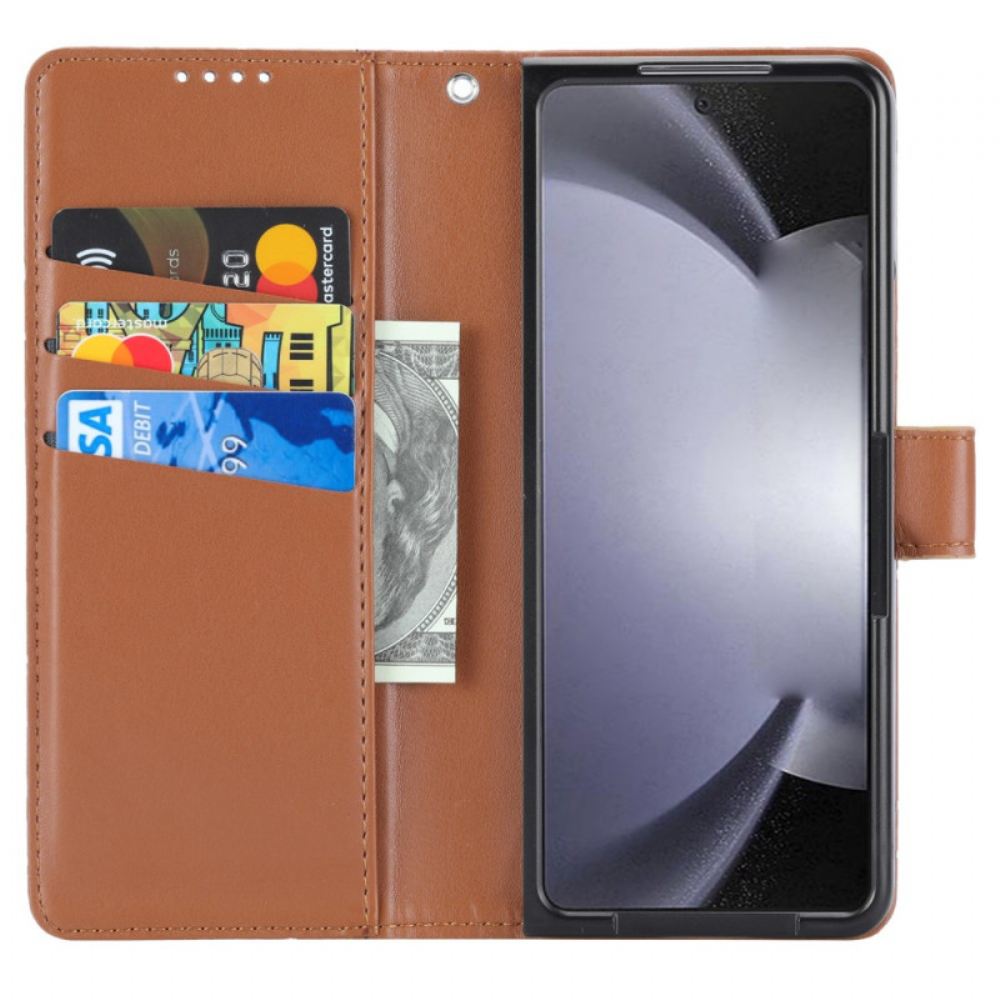 Kožený Kryt Samsung Galaxy Z Fold 6 Řemínky
