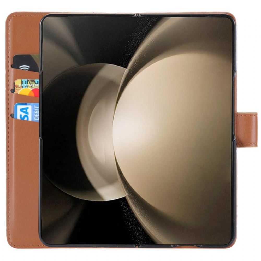 Kožený Kryt Samsung Galaxy Z Fold 6 Řemínky