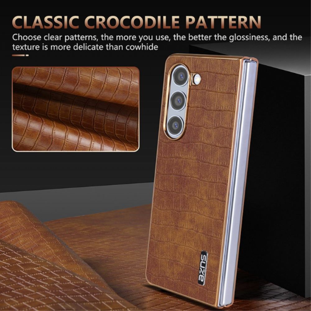 Kryt Samsung Galaxy Z Fold 6 Styl Kůže Azns