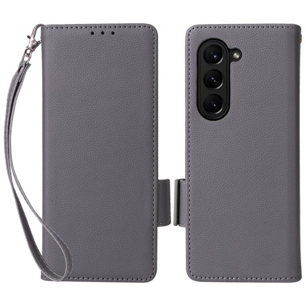 Peněženková Pouzdra Samsung Galaxy Z Fold 6 Dvojitá Spona A Popruh