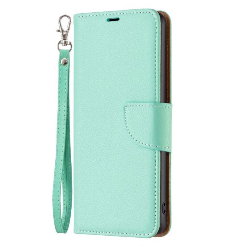 Kožené Pouzdro Na Xiaomi Redmi Note 12 Pro Na Lana Šikmá Spona Popruhu