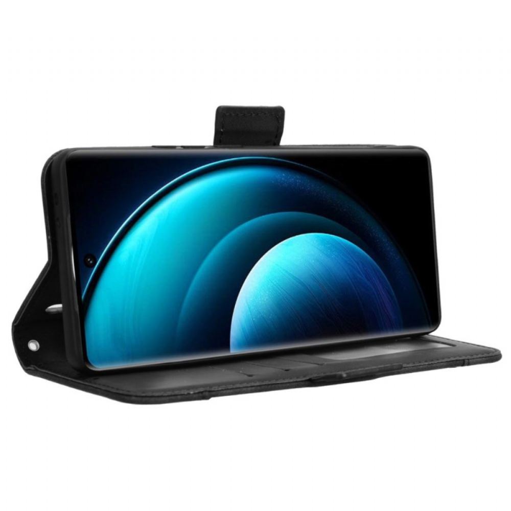 Kožený Kryt Na Vivo X100 Pro Více Karet