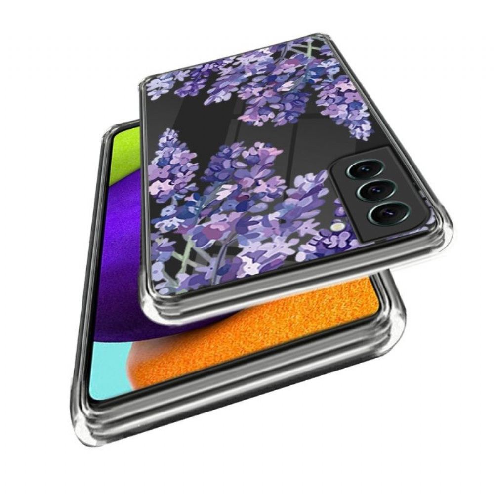 Kryt Na Samsung Galaxy S23 5G Bezešvé Fialové Květiny