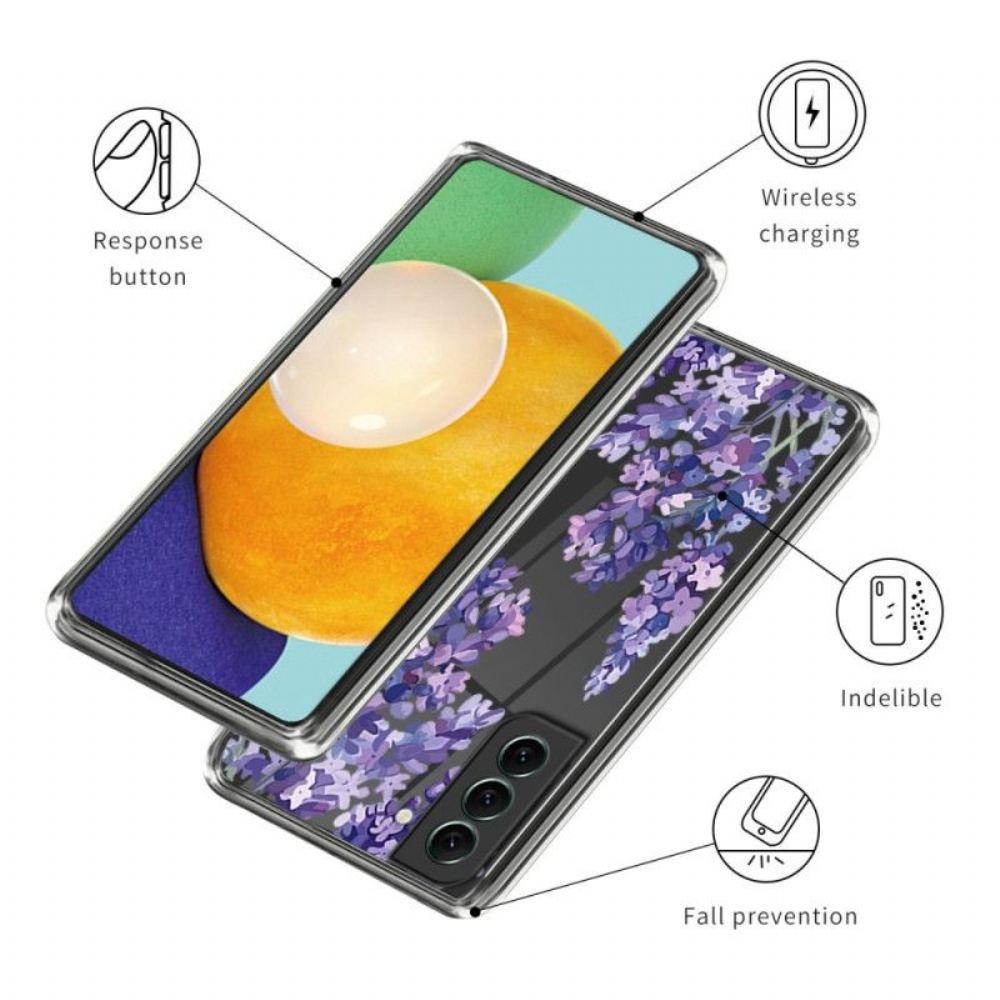 Kryt Na Samsung Galaxy S23 5G Bezešvé Fialové Květiny