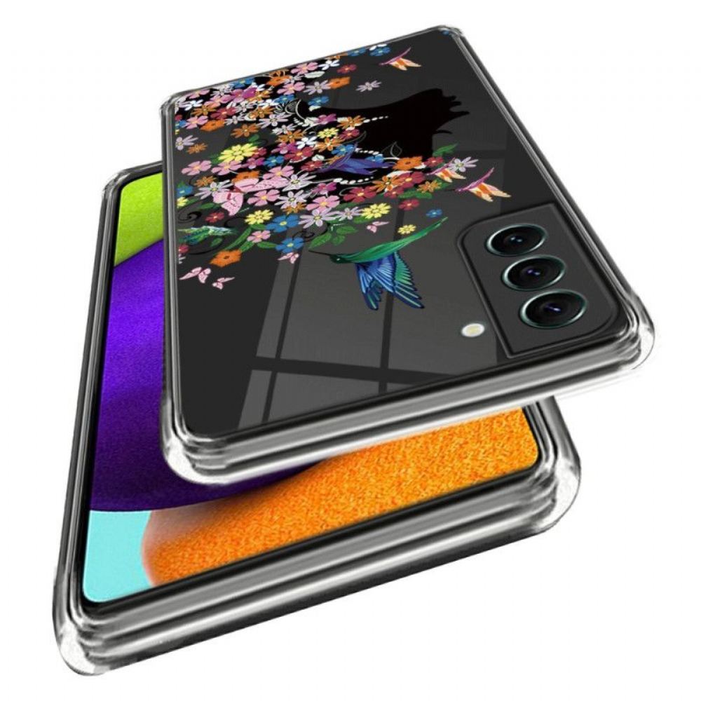 Kryt Na Samsung Galaxy S23 5G Průhledná Květinová Hlava
