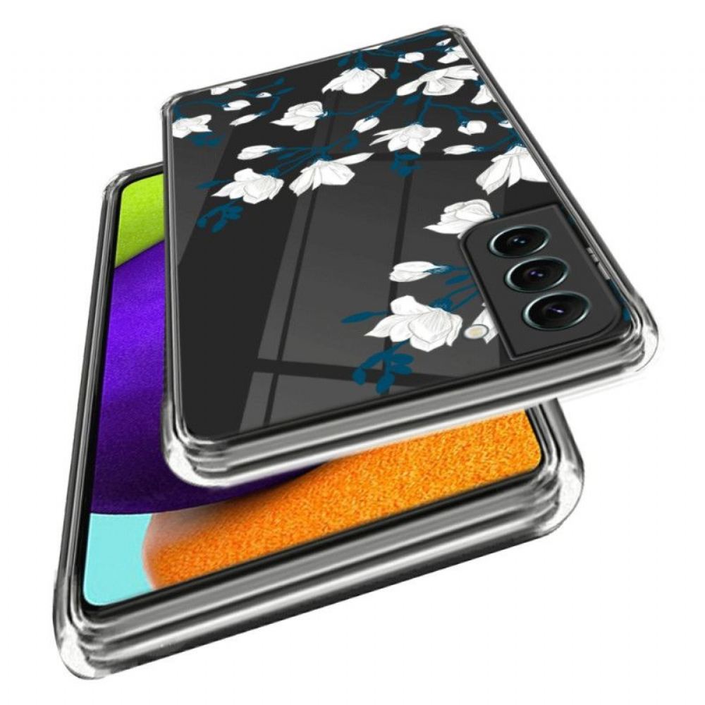 Kryty Na Mobil Na Samsung Galaxy S23 5G Bezešvé Bílé Květy