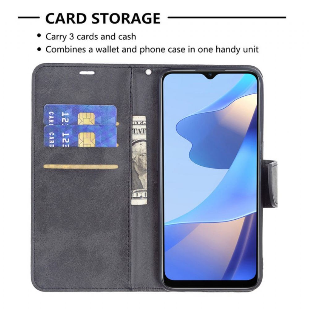 Flipové Pouzdro Na Oppo A16 / A16s Kožené Pouzdro Hladká Šikmá Klapka