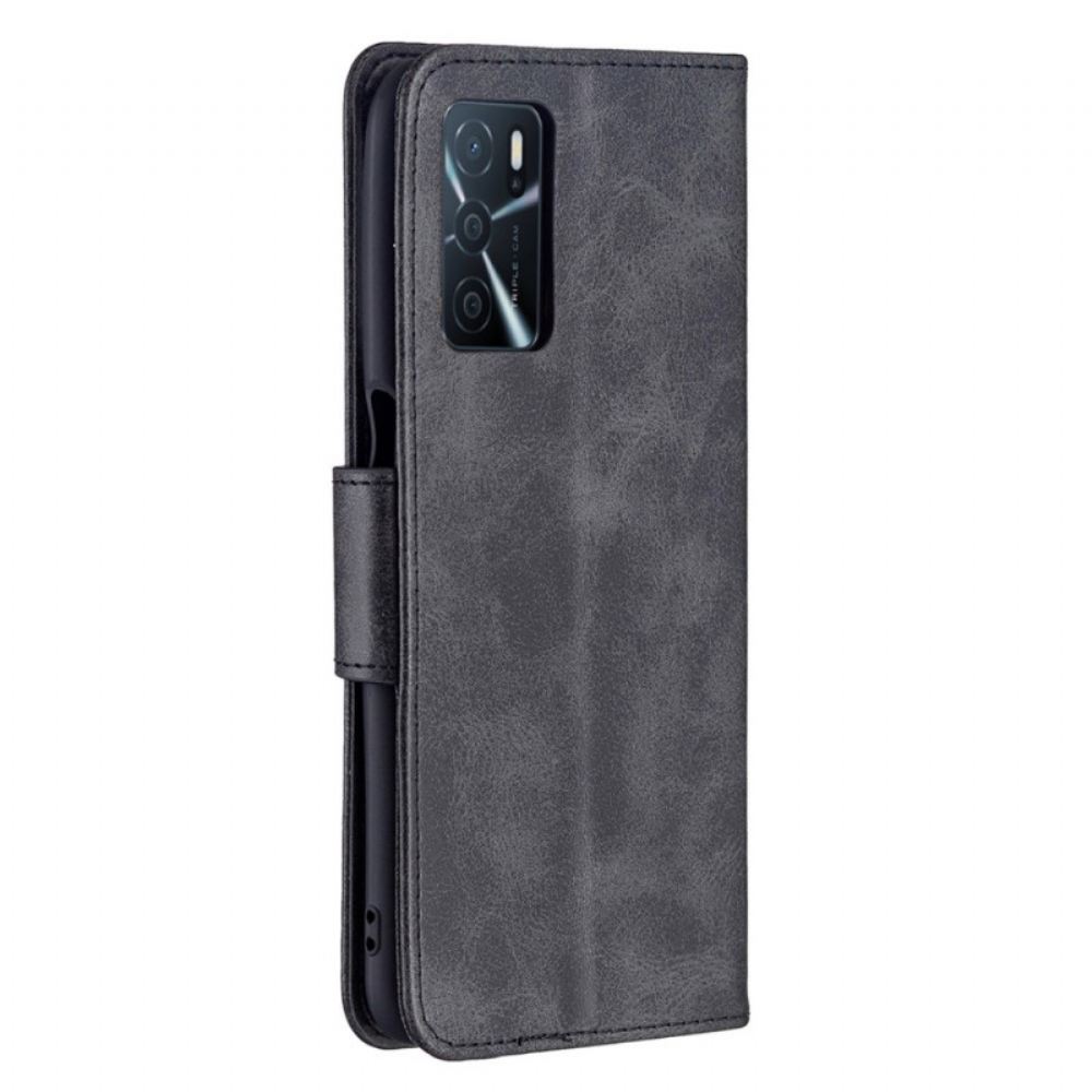 Flipové Pouzdro Na Oppo A16 / A16s Kožené Pouzdro Hladká Šikmá Klapka