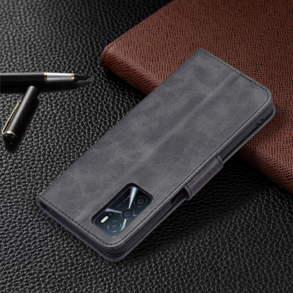 Flipové Pouzdro Na Oppo A16 / A16s Kožené Pouzdro Hladká Šikmá Klapka