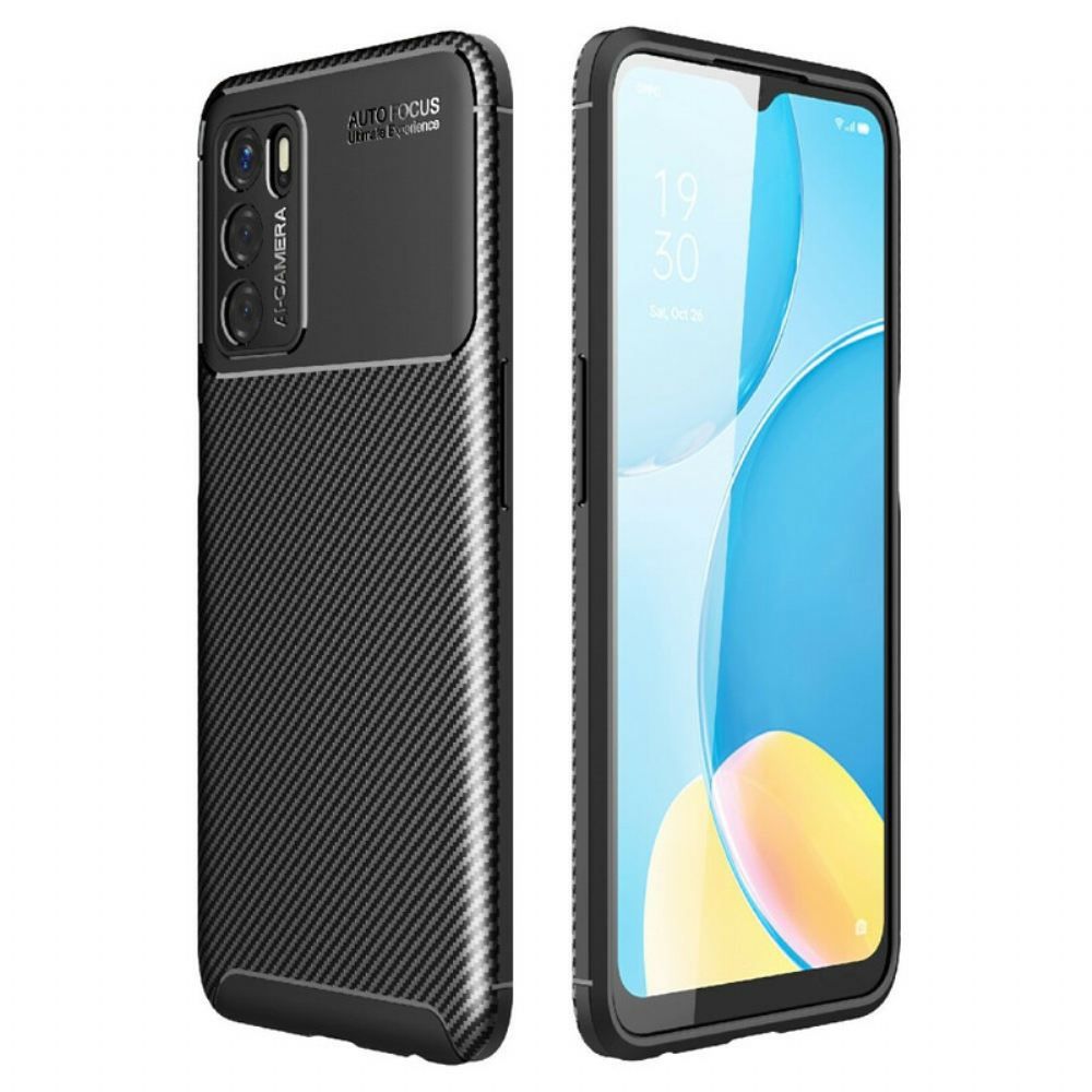 Kryt Na Oppo A16 / A16s Flexibilní Textura Uhlíkových Vláken