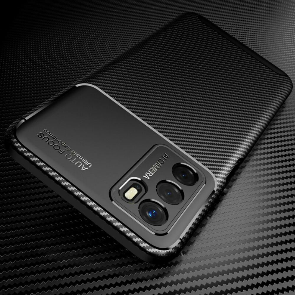 Kryt Na Oppo A16 / A16s Flexibilní Textura Uhlíkových Vláken