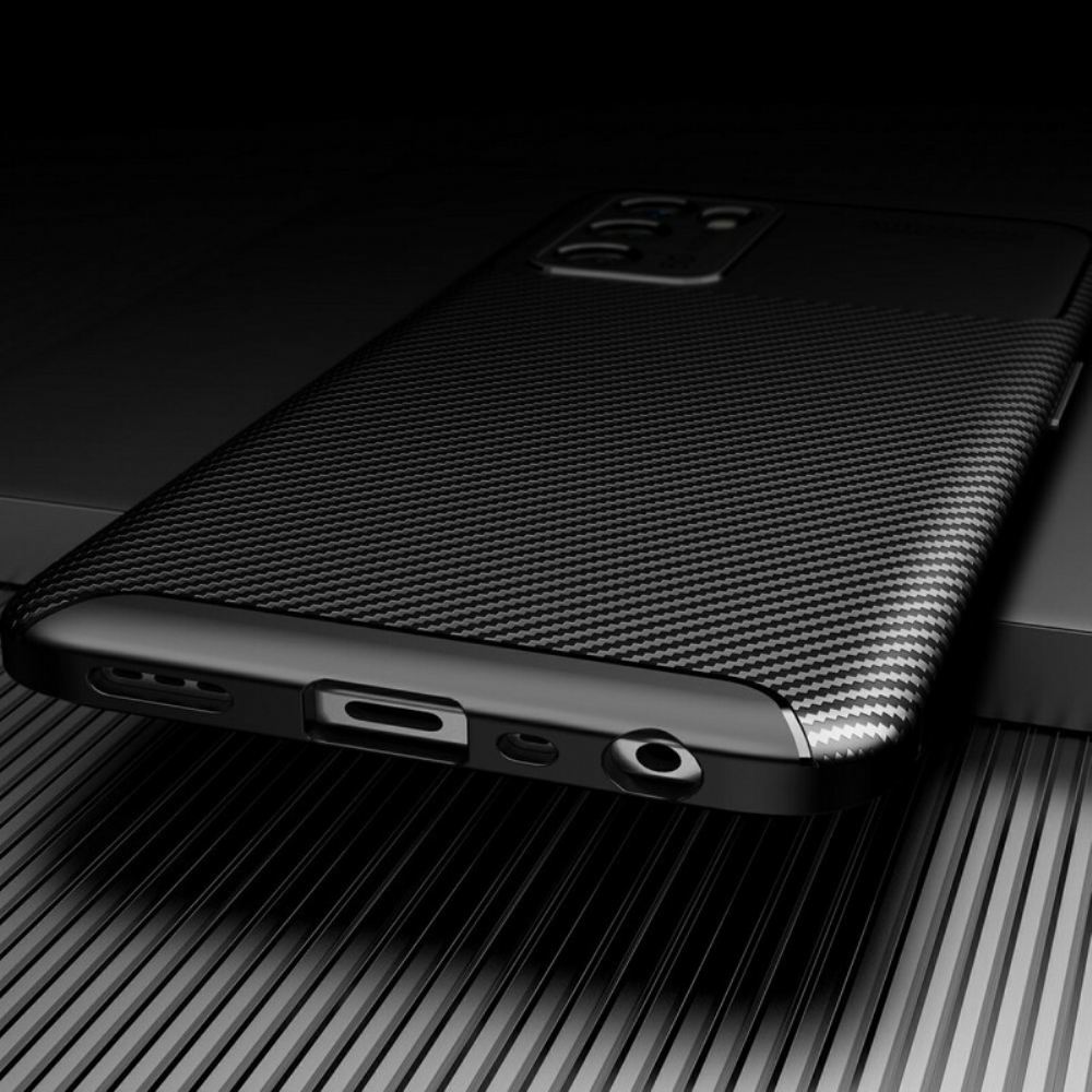 Kryt Na Oppo A16 / A16s Flexibilní Textura Uhlíkových Vláken