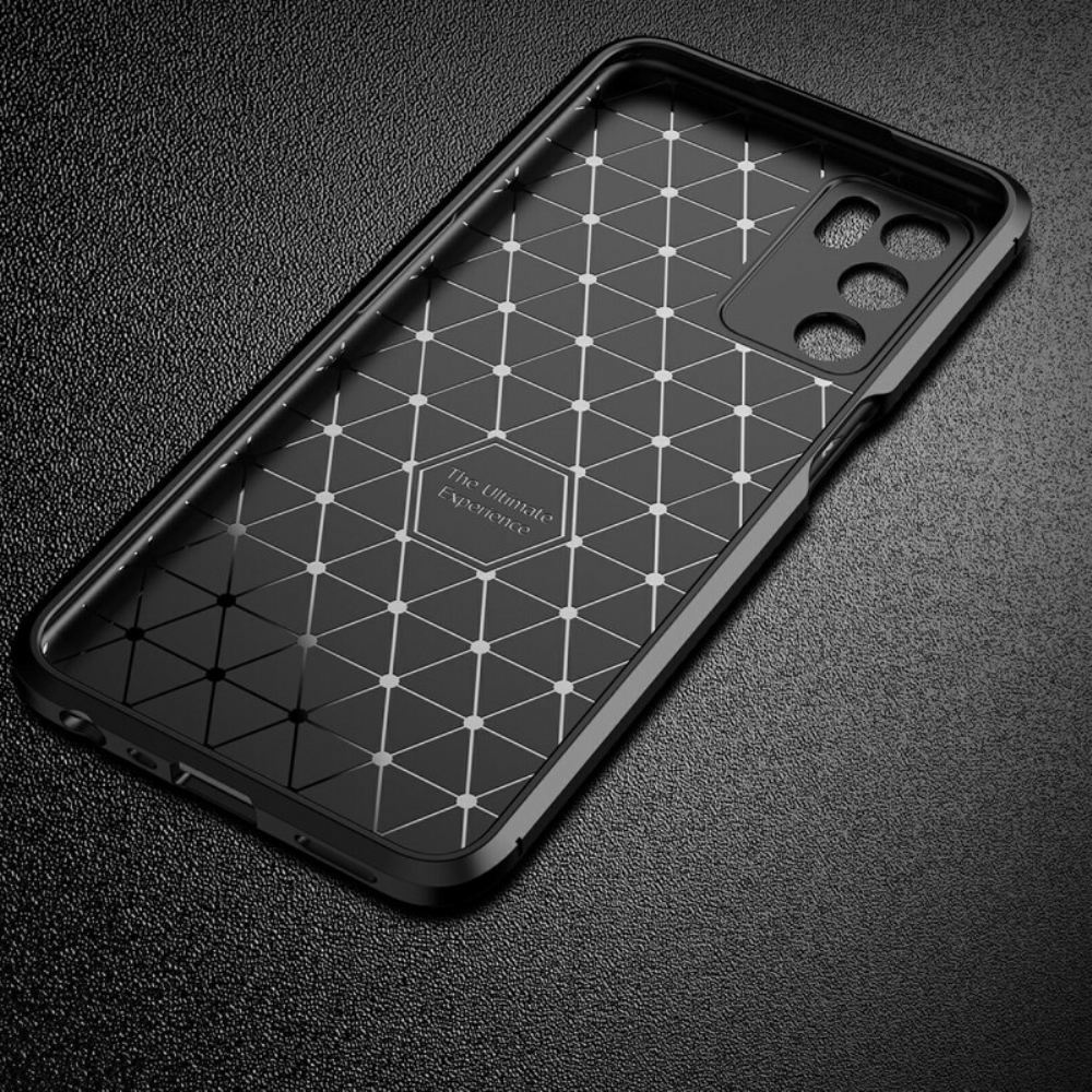 Kryt Na Oppo A16 / A16s Flexibilní Textura Uhlíkových Vláken