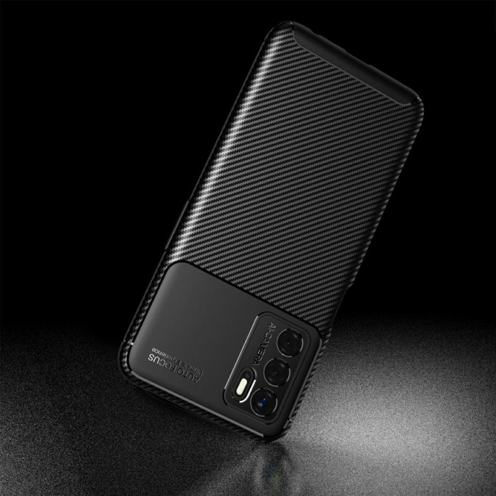 Kryt Na Oppo A16 / A16s Flexibilní Textura Uhlíkových Vláken